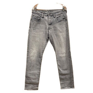 G Star Raw Jeans Mens Stean Tapered Leg Gray JNCO Style Stretch Size 32 x 31